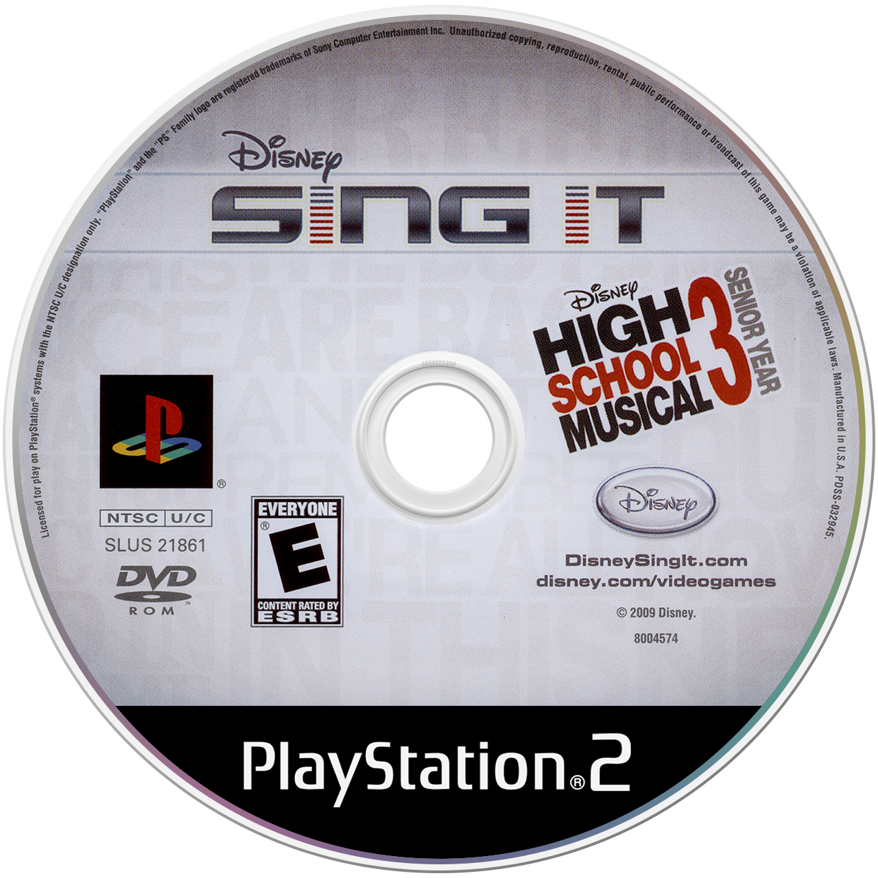 Disney Sing It High School Musical 3 media 2 for Playstation 2